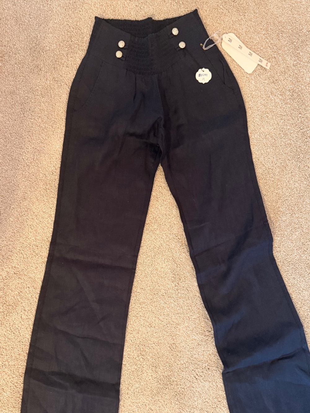 Cute Navy Blue Work old money style pants